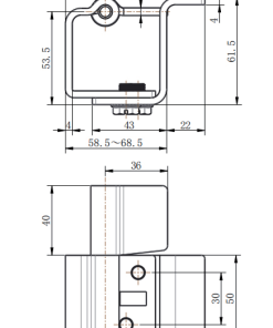 Alternative view of CL128-2 White Zinc Plated Steel Lift-off Detachable Cabinet Hinge