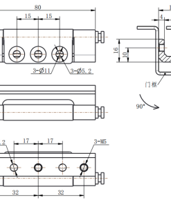 Alternative view of CL132-2 Stainless Steel 90 Degree Limited Lift-off Cabinet Hinge