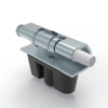 CL139 white zinc plated steel concealed lift-off cabinet hinge with plastic base product photo