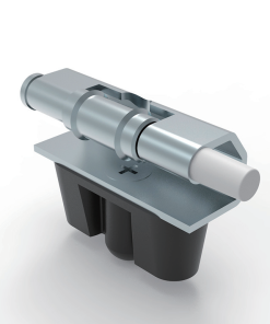 CL139 white zinc plated steel concealed lift-off cabinet hinge with plastic base product photo