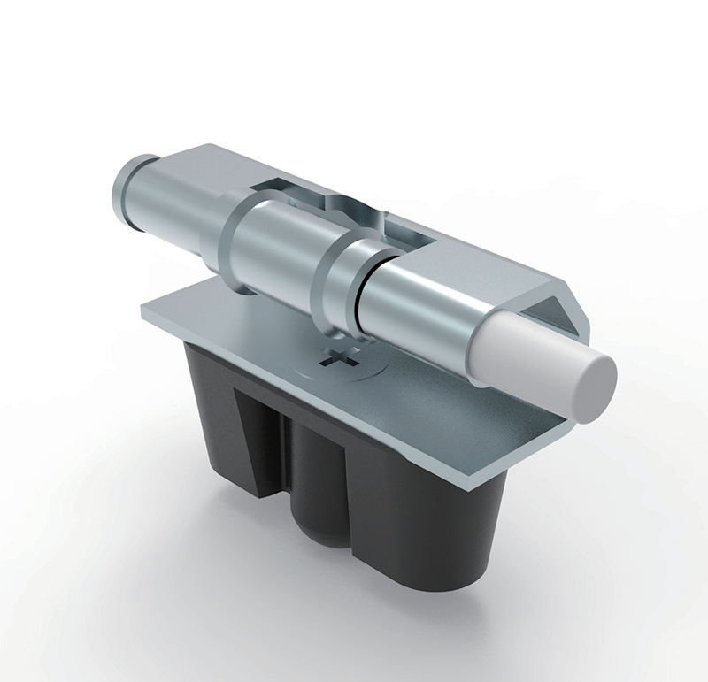 CL139 white zinc plated steel concealed lift-off cabinet hinge with plastic base product photo