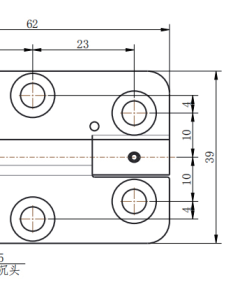 CL163-1 offset stainless steel hinge dimension technical drawing