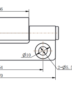 Alternative view of CL167-2S Magnetic Polished Stainless Steel Lift-Off Detachable Industrial Hinge