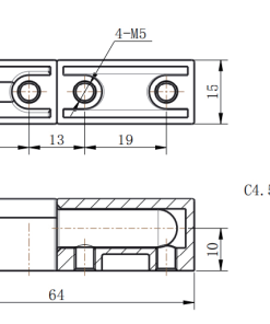 Alternative view of CL203-2B Bright Chrome Plated Zinc Alloy 180° Lift-Off Detachable Industrial Cabinet Hinge