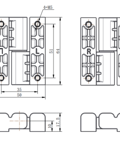 Alternative view of CL203-3L & CL203-3R Zinc Alloy 180° Lift-Off Detachable Heavy-Duty Industrial Cabinet Hinges