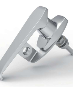 MZ312-3M series zinc alloy bright chrome plated IP65 quarter turn L handle industrial cabinet lock M10 threaded shaft screw mounting MZ312-3M with lock core MZ312-4M without lock core MZ312-4AM-R MZ312-4AM-L right left opening padlock facility 90 degree rotation for electrical cabinets distribution boxes server racks and machinery enclosures