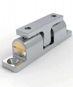 CX101-1 bright chrome plated zinc alloy roller latch with copper bolt
