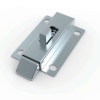 CX633-1A white zinc plated slide latch with steel bracket and zinc alloy bolt
