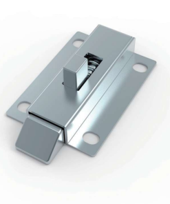 CX633-1A white zinc plated slide latch with steel bracket and zinc alloy bolt