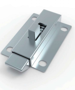 CX633-1AF white zinc plated slide latch with steel bracket and zinc alloy bolt