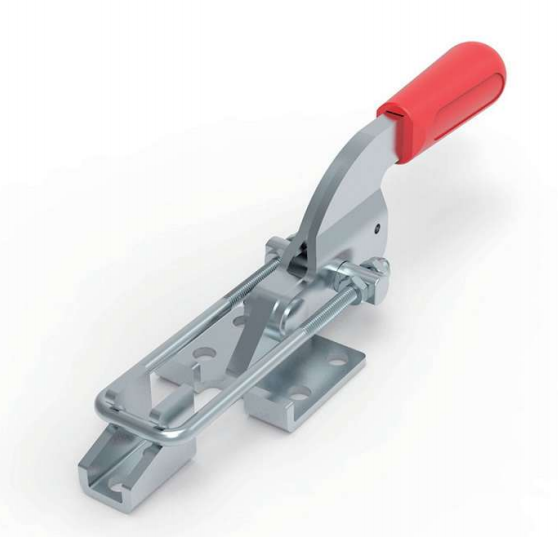 DK603 & DK603-3 Industrial Toggle Clamps | White Zinc Plated Steel Quick Release Clamp with Rubber Handle