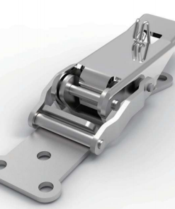 DK605-1 SUS304 Stainless Steel Toggle Latch | Mirror Polished Heavy Duty Draw Latch with Safety Catch