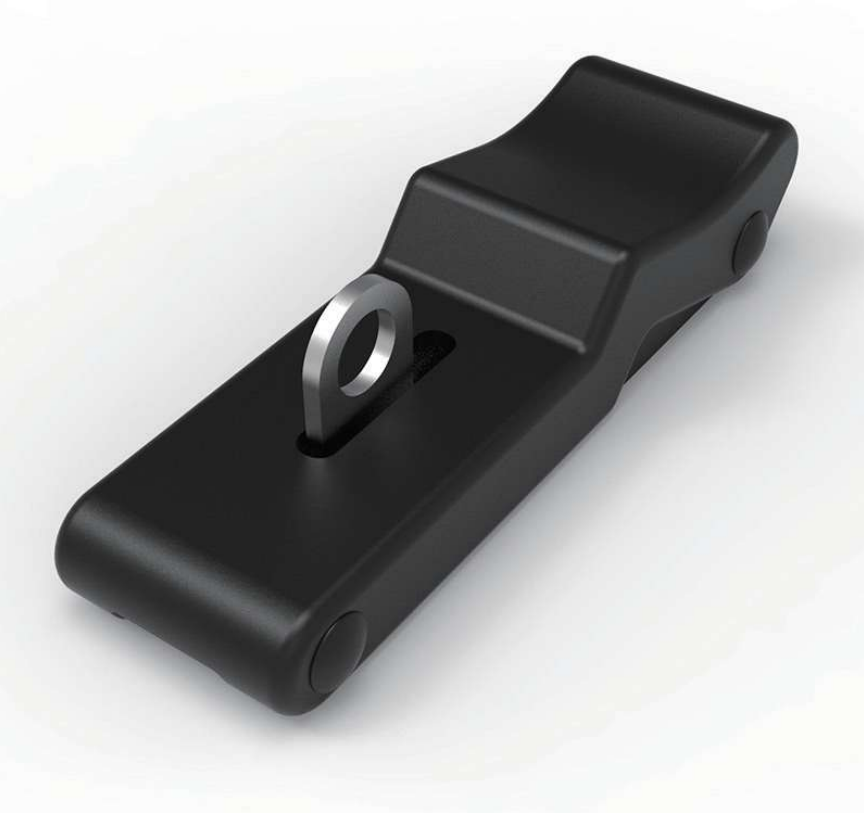 DK609-1 & DK609-1G TPR Toggle Latch | Black Rubber Body with SUS304 Stainless Steel Bracket & Catcher - Image 2