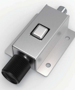 DK611-1 SUS304 Sliding Latch | Stainless Steel Push Button Slide Bolt with Chrome Grip