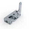 DK618-6 steel toggle latch with white zinc plated finish and L-shaped left hand design