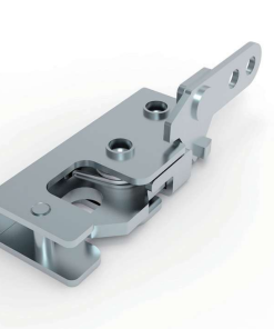 DK618-7 steel toggle latch with white zinc plated finish and left hand L-shaped design