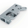 DK618-9 steel toggle latch with white zinc plated finish, L-shaped left hand design, and compact handle
