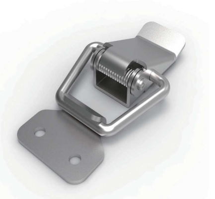 DK619-2-1D SUS304 stainless steel spring latch with grinding finish and U-ring handle