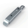 DK633-3 white zinc plated steel slide latch with integrated handle