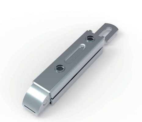 DK633-3 white zinc plated steel slide latch with integrated handle