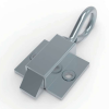 DK634-1 white zinc plated steel slide latch with pull ring