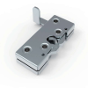 DK635-1 white zinc plated steel heavy duty slide latch with handle and locking hole