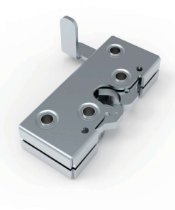 DK635-1 white zinc plated steel heavy duty slide latch with handle and locking hole