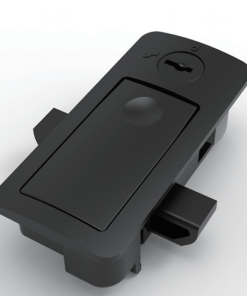 DK725-8 black ABS+PA push-to-close latch with key lock and open close indicators