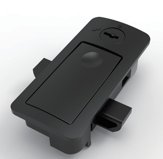 DK725-8 black ABS+PA push-to-close latch with key lock and open close indicators