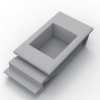 DK725 grey ABS push-to-close latch for 1.5mm to 2.0mm panels