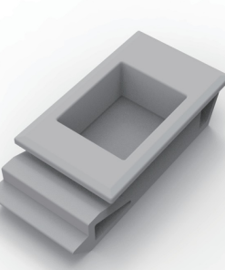 DK725 grey ABS push-to-close latch for 1.5mm to 2.0mm panels