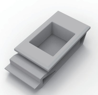 DK725 grey ABS push-to-close latch for 1.5mm to 2.0mm panels