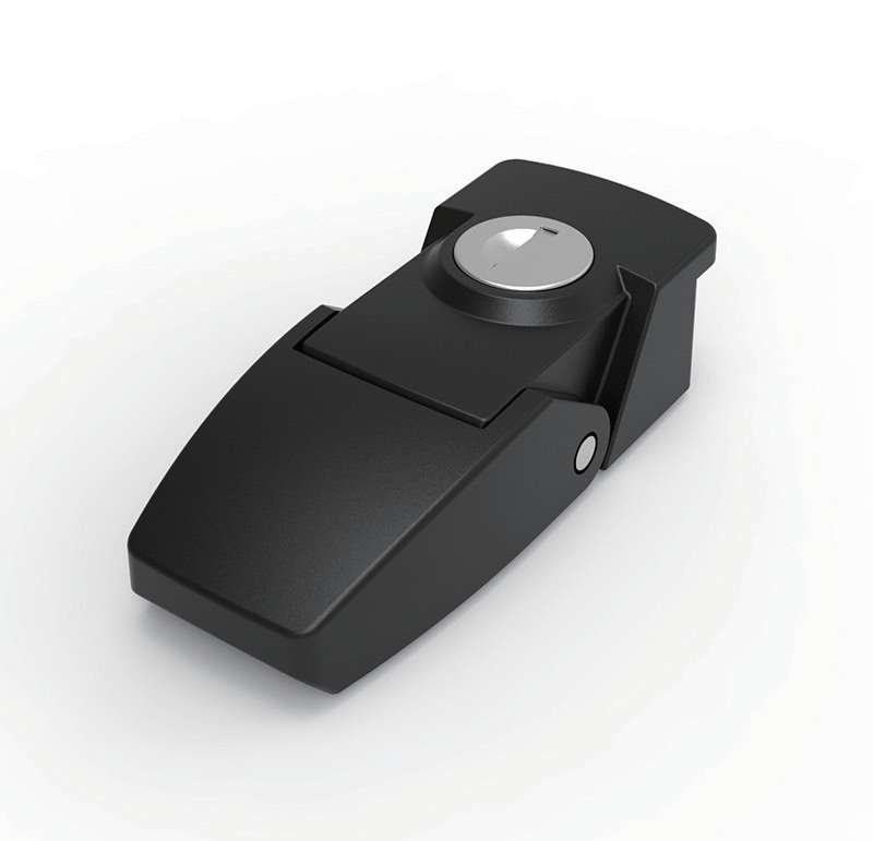 DKS-1 DKS-2 zinc alloy draw toggle latch DKS1 with lock core double sided dedicated key DKS2 without lock, stainless steel bracket catcher, powder coated black or bright chrome plated, vibration resistant cabinet latch for equipment enclosure toolbox machinery cover