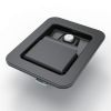 MB866-5 recessed paddle lock IP54 black flush mount panel lock for RV cabinet, truck toolbox and electrical enclosure