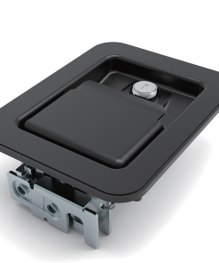 MB866-5E IP54 recessed paddle lock, black flush mount panel lock for RV cabinet, truck toolbox and electrical enclosure