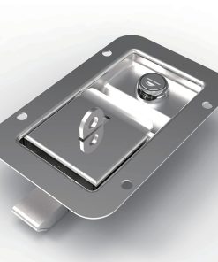 MB866-7G IP54 stainless steel recessed paddle lock, mirror polished flush panel lock for RV, truck toolbox and electrical cabinet