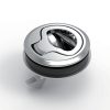 MB902-1 IP54 round cam lock, bright chrome plated zinc alloy housing handle, galvanized cam steel cup for electrical cabinet enclosure