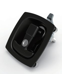 MB905-1 IP54 recessed paddle cabinet lock, zinc alloy handle steel cup black powder coating, Key K1333