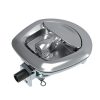 MB906-1 IP54 recessed panel lock, zinc alloy, bright chrome plated finish, connectable electric motor, spiral key 1000#