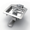MB858-1 recessed panel lock, keyed flush mount stainless steel cabinet latch