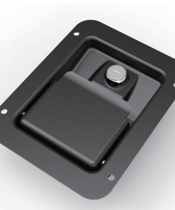 MB866-1 recessed panel lock, black powder coated flush mount cabinet latch