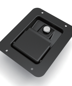 MB866-2 recessed panel lock, black powder coated larger size flush mount cabinet latch