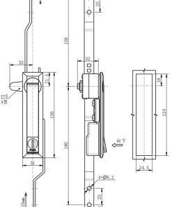 ML731-1 rod control lock, black powder coated zinc alloy