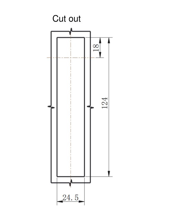 ML731-2 Push Button Rod Control Lock cut out drawing