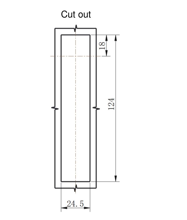 ML731-4 Rod Control Lock with Cover cut out drawing