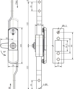 ML820-1 Rod Control Handle Lock, front view
