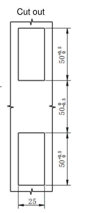 ML840-1G Black Rod Control Lock cut out drawing