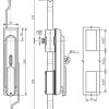 ML840-1G Black Rod Control Lock, front view