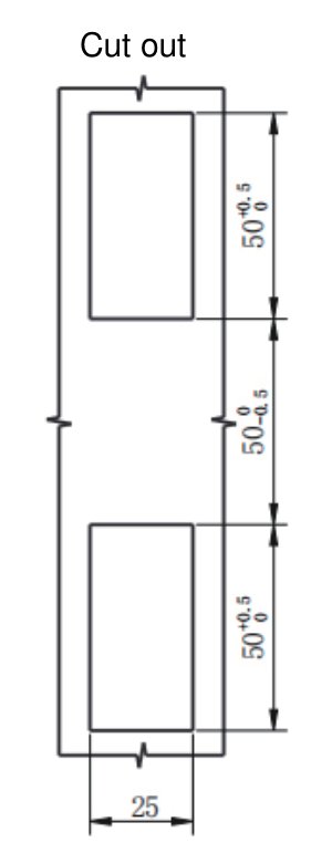 ML861-2E Plastic Rod Control Lock cut out drawing