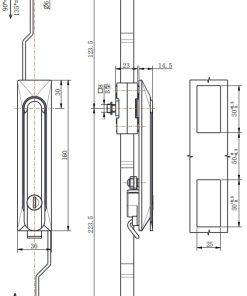 ML861-2E Plastic Rod Control Lock, front view